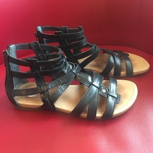 Ugg Black Leather Salah Gladiator Sandals